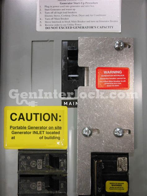 general electric lock box|ge generator interlock plate.